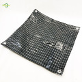 woven black grid clear film